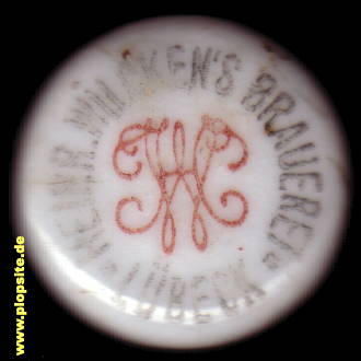 Picture of a ceramic Hutter stopper from: Heinrich Wilkens Brauerei, Lübeck, Germany