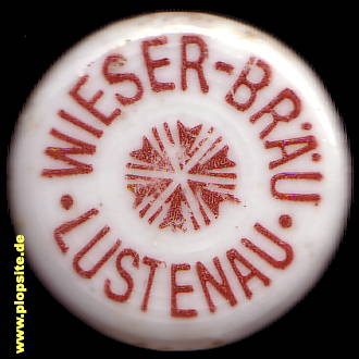 Picture of a ceramic Hutter stopper from: Wieser Bräu, Adolf Wieser, Lustenau, Austria
