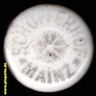 Picture of a ceramic Hutter stopper from: Hofbräuhaus Schöfferhof, Mainz, Germany