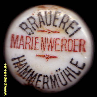 Bügelverschluss aus: Brauerei Hammermühle, Marienwerder, Kwidzyn, Polen