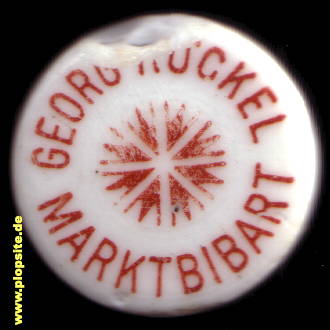 Picture of a ceramic Hutter stopper from: Brauerei zum Storch Rückel, Markt Bibart, Marktbibart, Germany