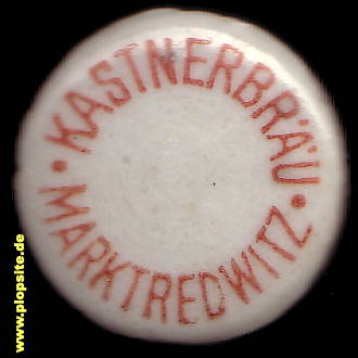 Picture of a ceramic Hutter stopper from: Kastnerbräu, Marktredwitz, Germany