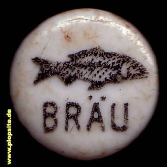 Picture of a ceramic Hutter stopper from: Fischbräu, Massing, Germany