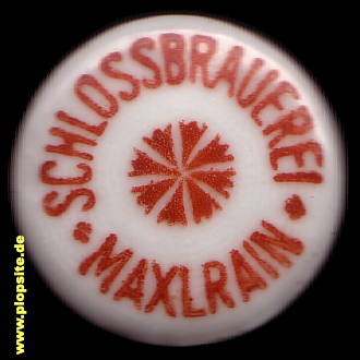 Picture of a ceramic Hutter stopper from: Schloßbrauerei, Maxlrain, Tuntenhausen, Germany