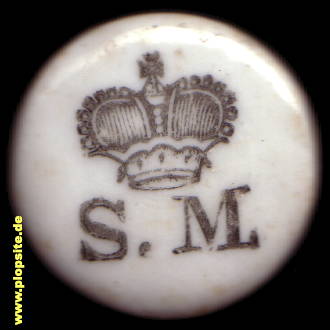 Picture of a ceramic Hutter stopper from: Schloßbrauerei, Meffersdorf, Unięcice, Pobiedna, Poland