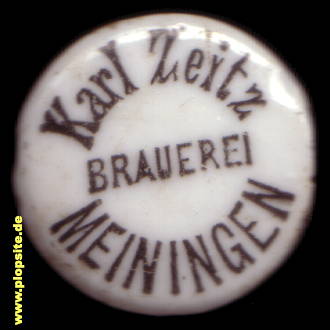 Picture of a ceramic Hutter stopper from: Brauerei Karl Zeitz, Meiningen, Germany
