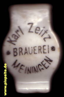 Picture of a ceramic Hutter stopper from: Brauerei Karl Zeitz, Meiningen, Germany