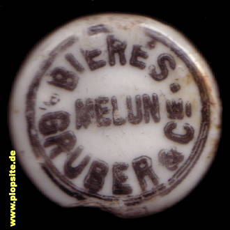 Bügelverschluss aus: Brasserie Gruber & Cie., Brasserie Française, Melun, Frankreich
