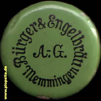 Picture of a ceramic Hutter stopper from: Bürger & Engelbräu AG, Memmingen, Germany