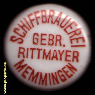 B�ügelverschluss aus: Schiffbrauerei Gebrüder Rittmayer, Memmingen, Deutschland