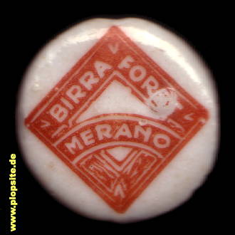 Picture of a ceramic Hutter stopper from: Fabbrica Birra Forst S.p.A.U., Bräuhaus Forst A.-G., Merano, Meran, Italy