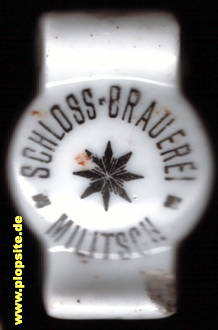 Picture of a ceramic Hutter stopper from: Schloßbrauerei, Militsch, Milicz, Poland