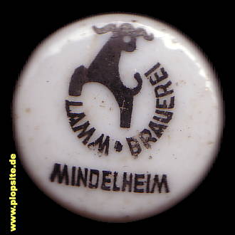 Picture of a ceramic Hutter stopper from: Lammbrauerei , Mindelheim, Germany