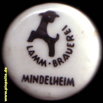 Picture of a ceramic Hutter stopper from: Lammbrauerei, Mindelheim, Germany
