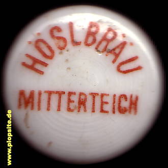 Picture of a ceramic Hutter stopper from: Höselbräu, Mitterteich, Germany