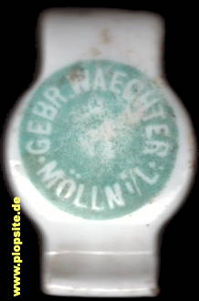 Picture of a ceramic Hutter stopper from: Dampfbrauerei Gebrüder Wächter, Mölln, Germany