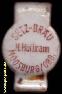 Picture of a ceramic Hutter stopper from: Brauerei Setz, Moosburg / Isar, Germany