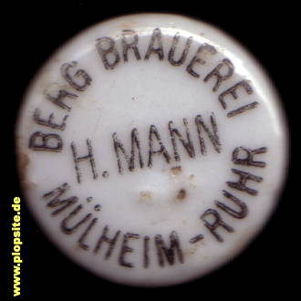 Bügelverschluss aus: Berg Brauerei H. Mann, Mülheim / Ruhr, Deutschland