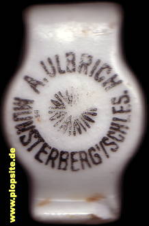 Bügelverschluss aus: Brauhaus A. Ulbrich, Münsterberg, Ziębice, Polen