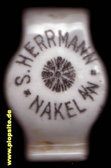 Picture of a ceramic Hutter stopper from: Brauerei S. Herrmann, Nakel, Nakło nad Notecią, Poland