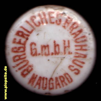 Picture of a ceramic Hutter stopper from: Bürgerliches Brauhaus GmbH, Naugard, Nowogard, Poland