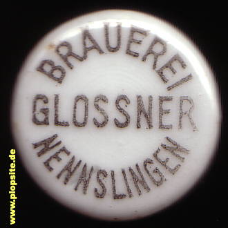 Picture of a ceramic Hutter stopper from: Brauerei Glossner, Nennslingen, Germany