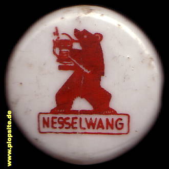Picture of a ceramic Hutter stopper from: Brauerei zum Bären, Nesselwang, Germany