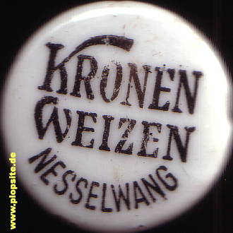 Picture of a ceramic Hutter stopper from: Kronenbrauerei, Nesselwang, Germany