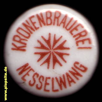 Picture of a ceramic Hutter stopper from: Kronenbrauerei, Nesselwang, Germany
