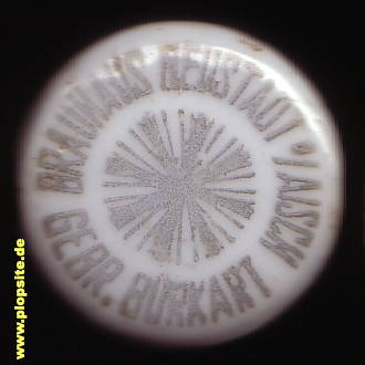 Picture of a ceramic Hutter stopper from: Brauhaus Gebrüder Burkart, Neustadt / Aisch, Germany