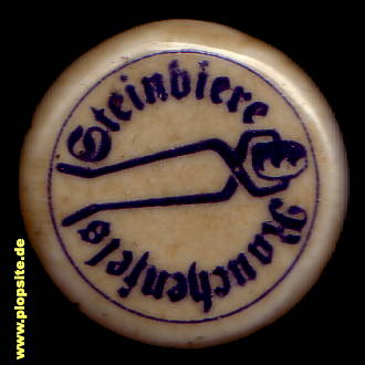 Picture of a ceramic Hutter stopper from: Rauchenfelser Steinbier Brauerei, Neustadt - Coburg, Germany