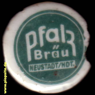 Picture of a ceramic Hutter stopper from: Pfalz Bräu, Neustadt / Weinstrasse, Neustadt / Haardt, Germany