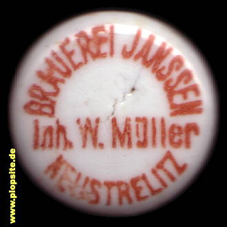 Bügelverschluss aus: Brauerei Janssen Inh. W. Müller, Neustrelitz, Deutschland