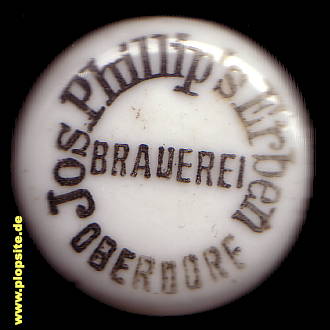 Bügelverschluss aus: Dampfbrauerei Phillips Erbern, Oberdorf, Horní Ves, Tschechien