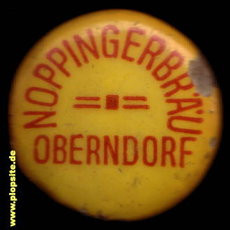 Picture of a ceramic Hutter stopper from: Noppingerbräu, Oberndorf / Salzburg, Austria