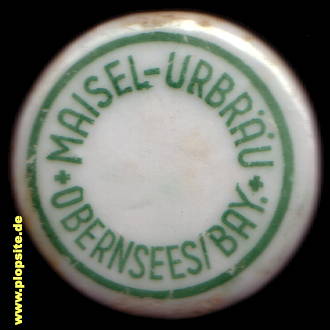 Picture of a ceramic Hutter stopper from: Maisel Urbräu, Obernsees, Germany