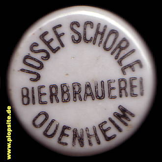 Picture of a ceramic Hutter stopper from: Bierbrauerei Schorle, Odenheim, Östringen, Germany
