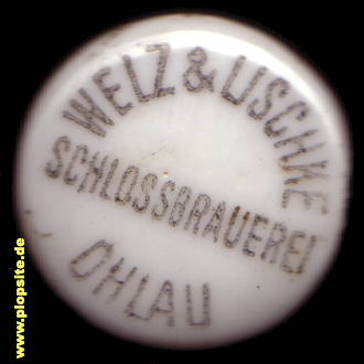 Bügelverschluss aus: Schloßbrauerei & Malzfabrik Welz & Lischke, Ohlau, Oława, Polen