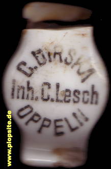 Obraz porcelany z: Oppeln, C. Dirska Inhaber C. Lesch,  PL, unbekannt, Polska