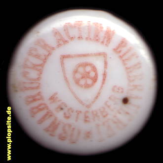 Bügelverschluss aus: Actienbierbrauerei Westerberg, Osnabrück, Ossenbrügge, Deutschland