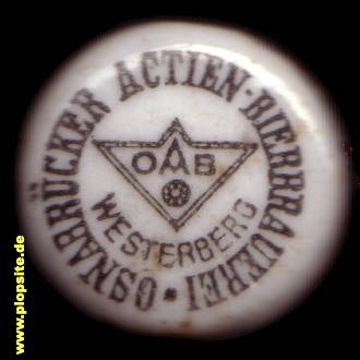 Bügelverschluss aus: Actienbierbrauerei Westerberg Oab, Osnabrück, Ossenbrügge, Deutschland