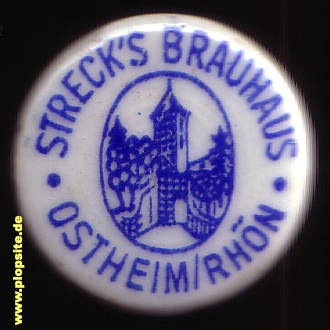Picture of a ceramic Hutter stopper from: Streck's Brauhaus, Ostheim / Röhn, Germany