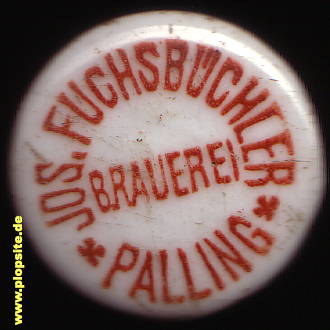 Picture of a ceramic Hutter stopper from: Brauerei Fuchsbüchler, Palling, Germany