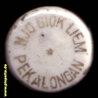 Picture of a ceramic Hutter stopper from: Pekalongan, Njo Giok Liem,  ID, unbekannt, Indonesia