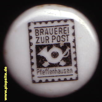 Picture of a ceramic Hutter stopper from: Brauerei zur Post, Pfeffenhausen, Germany