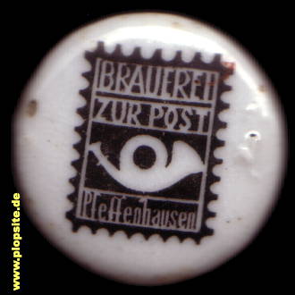 Picture of a ceramic Hutter stopper from: Brauerei zur Post , Pfeffenhausen, Germany