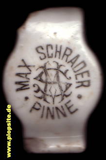 Picture of a ceramic Hutter stopper from: Brauerei Max Schrader, Pinne, Pniewy, Poland