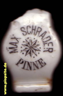 Picture of a ceramic Hutter stopper from: Brauerei Max Schrader, Pinne, Pniewy, Poland