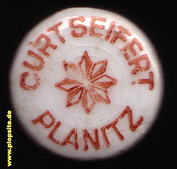 Picture of a ceramic Hutter stopper from: Zwickau-Planitz, Curt Seifert,  DE, unbekannt, Germany
