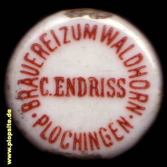 Bügelverschluss aus: Brauerei zum Waldhorn, C. Endriss, Plochingen, Deutschland
